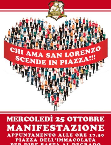 Manifestazione popolare di protesta contro degrado e illegalità a San Lorenzo (RM)