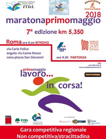 CENTENARIO NELSON MANDELA - VII^ EDIZIONE DELLA MARATONA PRIMO MAGGIO