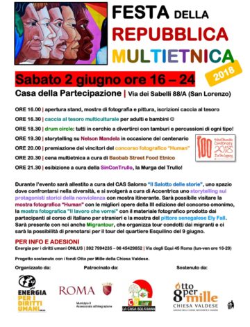 CENTENARIO NELSON MANDELA - 2 GIUGNO Festa della Repubblica Multietnica 2018
