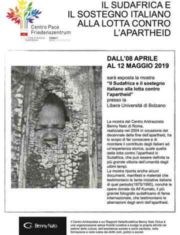 Mostra "Il Sudafrica e l'Apartheid" a Bolzano