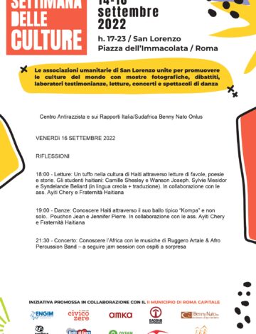 SETTIMANA DELLE CULTURE - CENTRO BENNY NATO